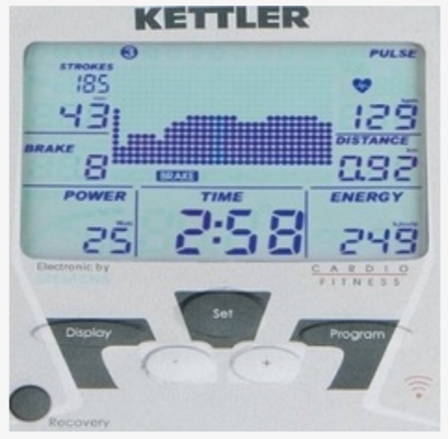 Kettler Coach E Rowing Machine console