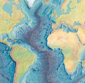 map of atlantic ocean