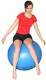 balance test - girl on a swiss ball