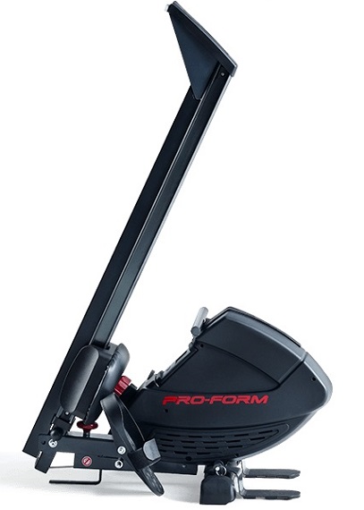 ProForm 440R rowing machine in folded position